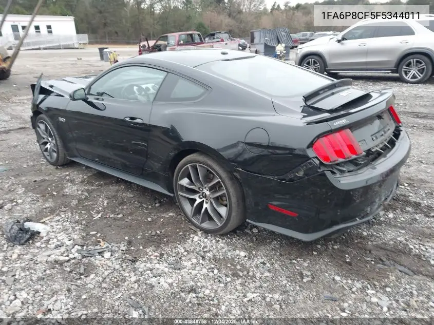 1FA6P8CF5F5344011 2015 Ford Mustang Gt Premium