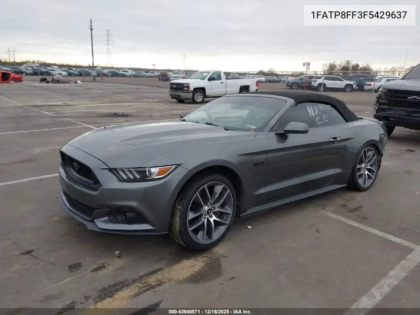 1FATP8FF3F5429637 2015 Ford Mustang Gt Premium