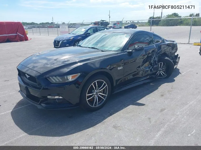 1FA6P8CF8G5211471 2016 Ford Mustang Gt