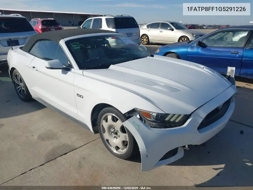 1FATP8FF1G5291226 2016 Ford Mustang Gt Premium