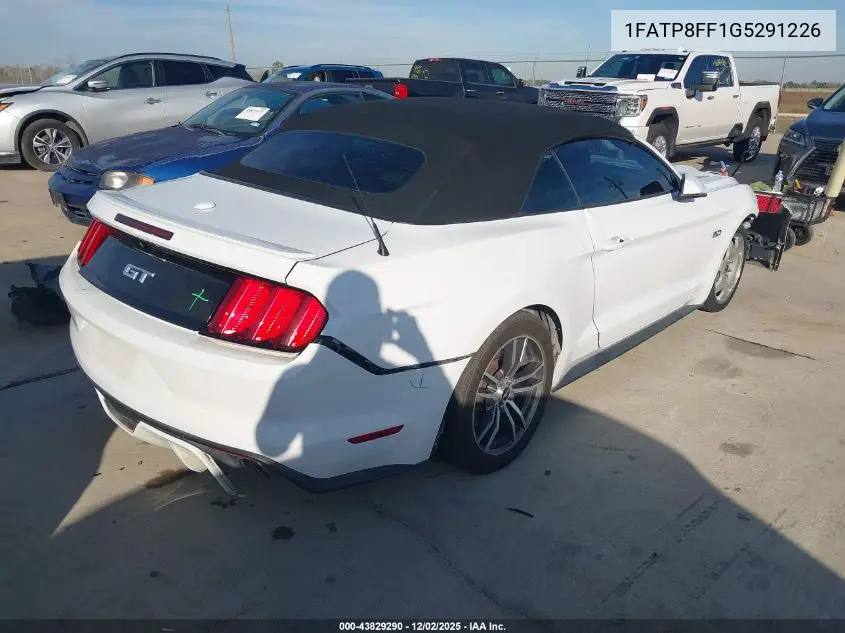 1FATP8FF1G5291226 2016 Ford Mustang Gt Premium