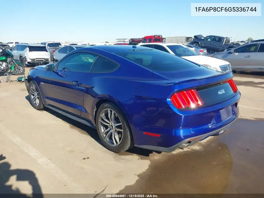 1FA6P8CF6G5336744 2016 Ford Mustang Gt Premium