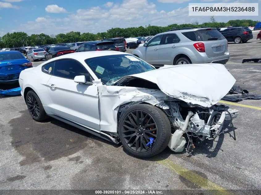 1FA6P8AM3H5236488 2017 Ford Mustang V6