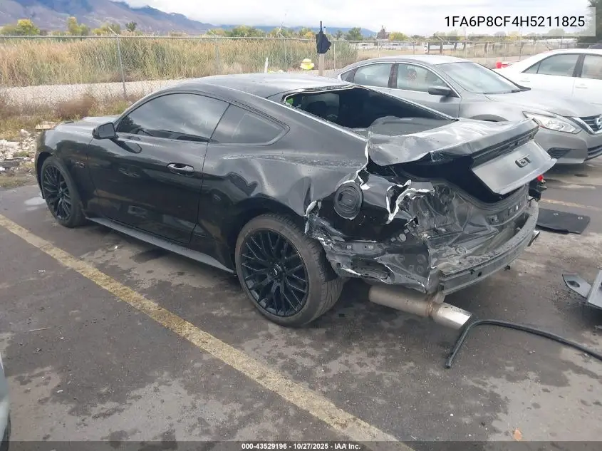 1FA6P8CF4H5211825 2017 Ford Mustang Gt