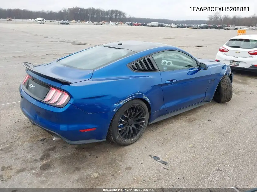 1FA6P8CFXH5208881 2017 Ford Mustang Gt Premium