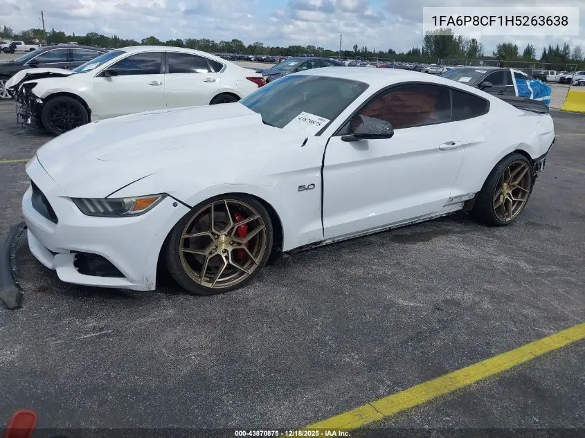 1FA6P8CF1H5263638 2017 Ford Mustang Gt