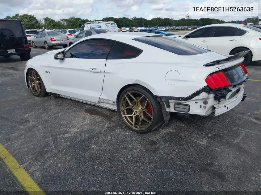 1FA6P8CF1H5263638 2017 Ford Mustang Gt