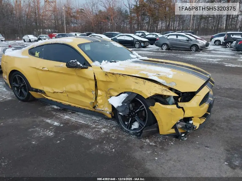 1FA6P8TH5H5320375 2017 Ford Mustang Ecoboost