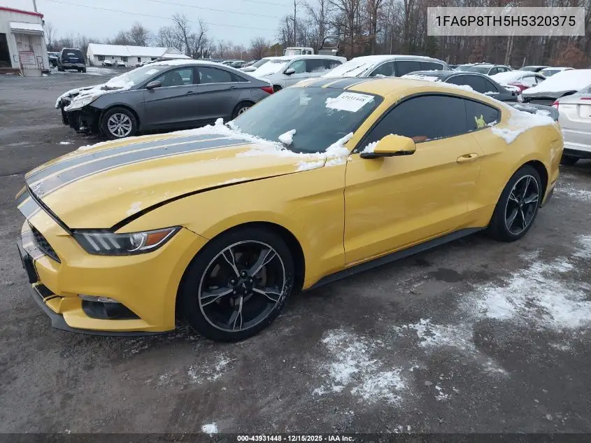 1FA6P8TH5H5320375 2017 Ford Mustang Ecoboost
