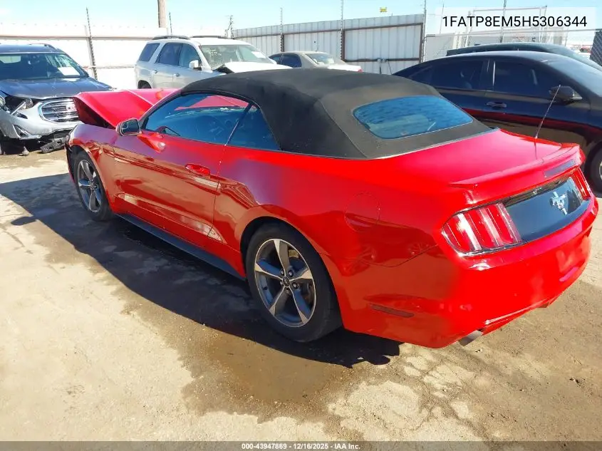 1FATP8EM5H5306344 2017 Ford Mustang V6