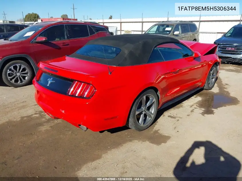1FATP8EM5H5306344 2017 Ford Mustang V6