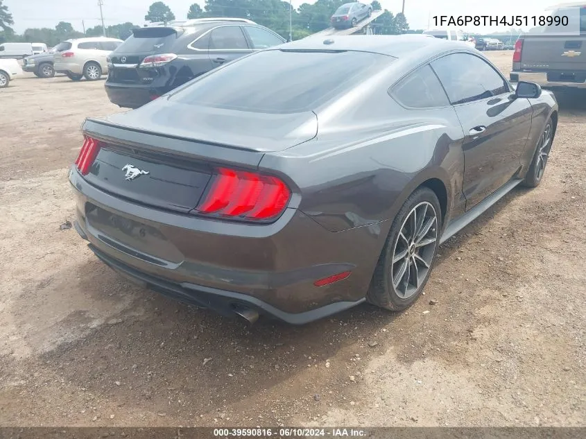 1FA6P8TH4J5118990 2018 Ford Mustang Ecoboost