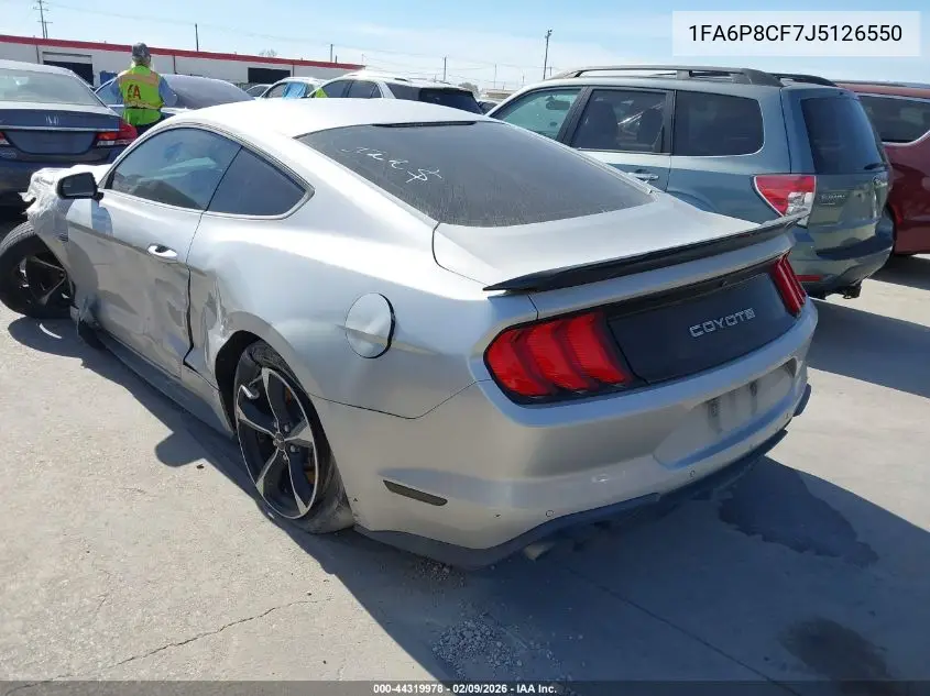 1FA6P8CF7J5126550 2018 Ford Mustang Gt