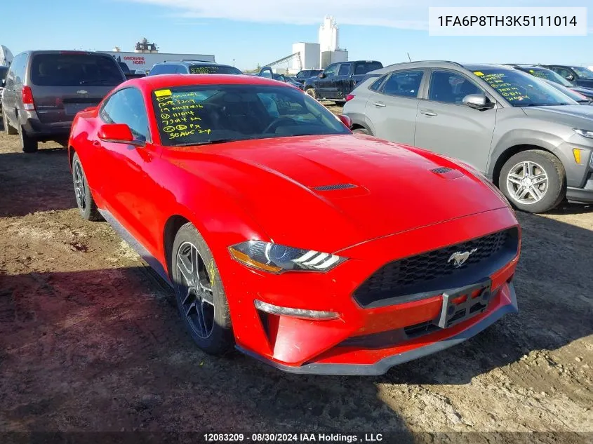 2019 Ford Mustang Ecoboost VIN: 1FA6P8TH3K5111014 Lot: 12083209