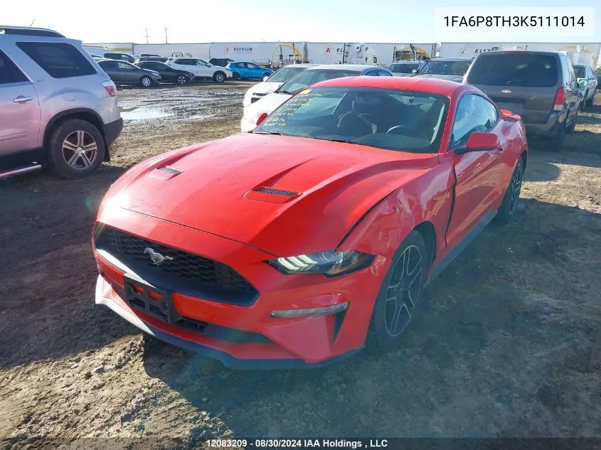 2019 Ford Mustang Ecoboost VIN: 1FA6P8TH3K5111014 Lot: 12083209