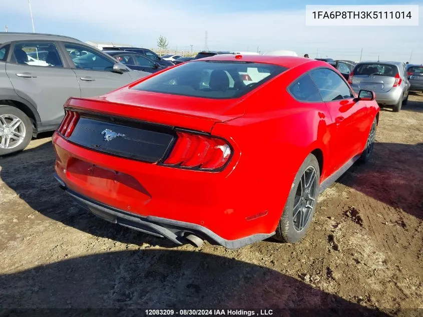 2019 Ford Mustang Ecoboost VIN: 1FA6P8TH3K5111014 Lot: 12083209