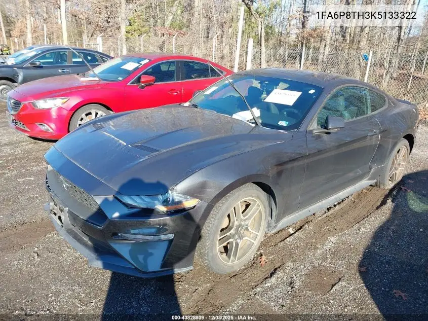 1FA6P8TH3K5133322 2019 Ford Mustang Ecoboost