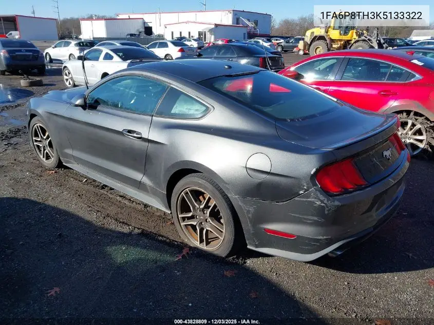 1FA6P8TH3K5133322 2019 Ford Mustang Ecoboost