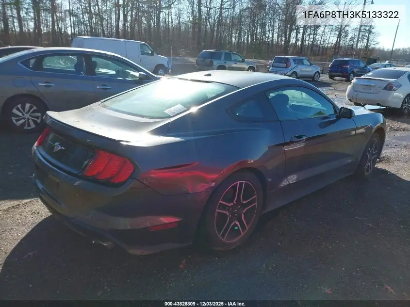 1FA6P8TH3K5133322 2019 Ford Mustang Ecoboost