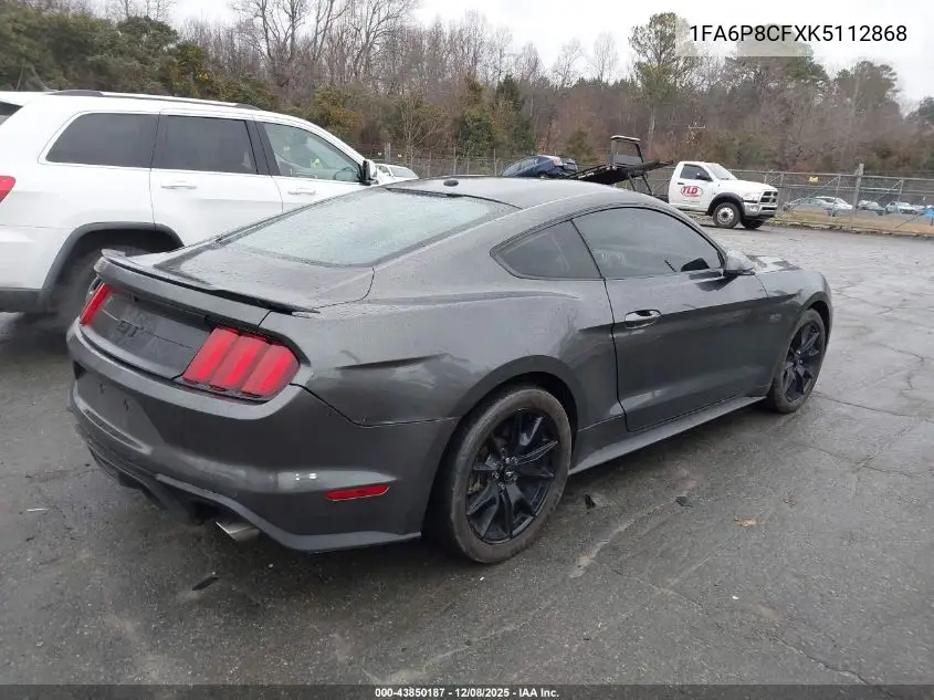 1FA6P8CFXK5112868 2019 Ford Mustang Gt