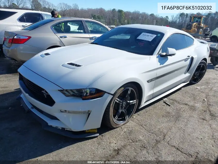 1FA6P8CF6K5102032 2019 Ford Mustang Gt Premium