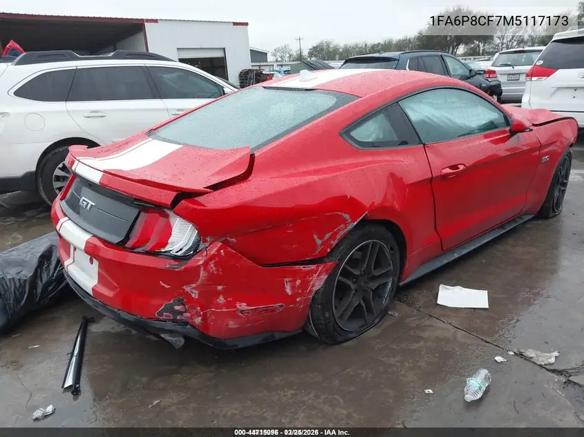 1FA6P8CF7M5117173 2021 Ford Mustang Gt Premium