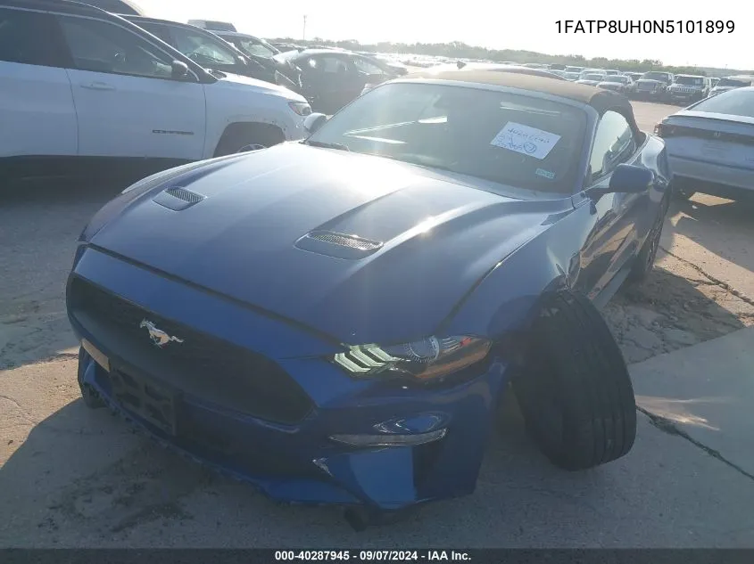 2022 Ford Mustang VIN: 1FATP8UH0N5101899 Lot: 40287945