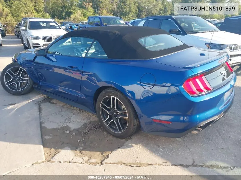 2022 Ford Mustang VIN: 1FATP8UH0N5101899 Lot: 40287945