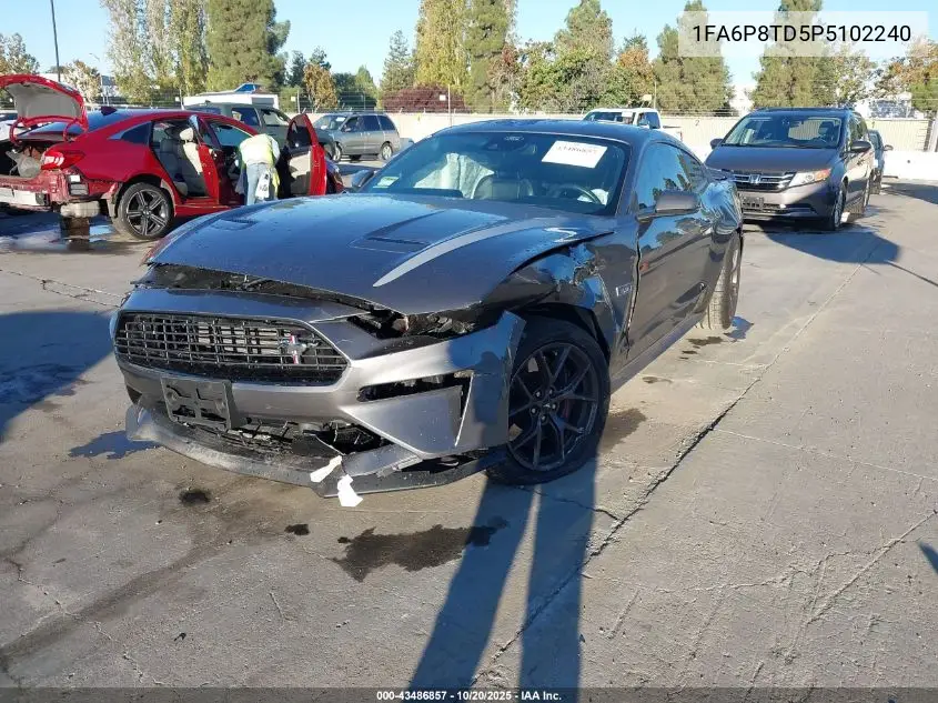 1FA6P8TD5P5102240 2023 Ford Mustang Ecoboost Premium Fastback