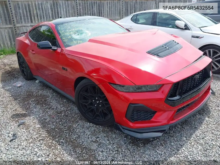 1FA6P8CF6R5432554 2024 Ford Mustang Gt