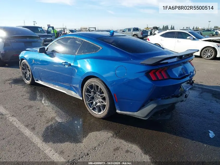 1FA6P8R02R5500514 2024 Ford Mustang Dark Horse Fastback