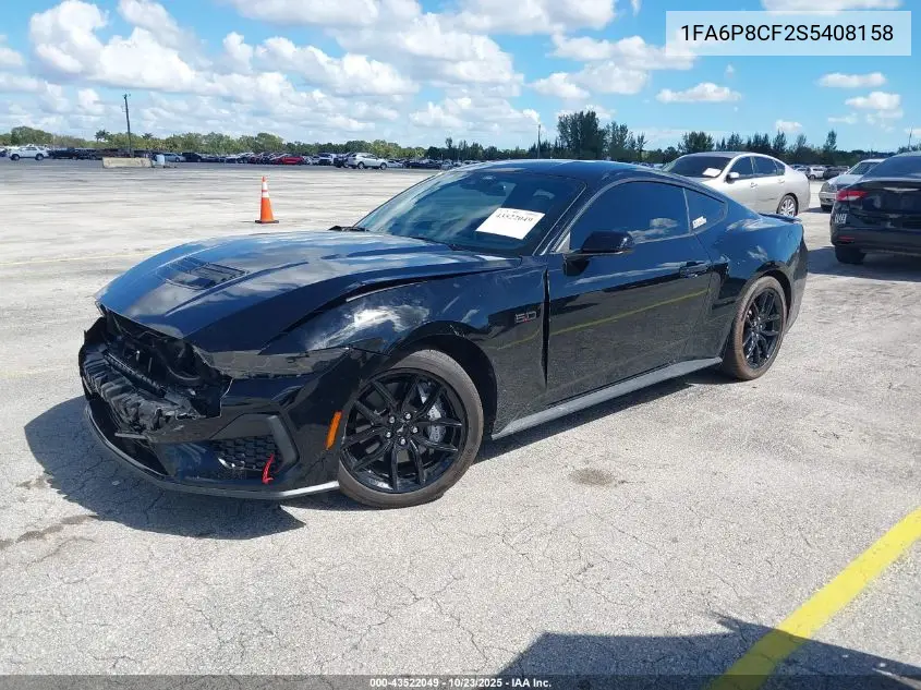 1FA6P8CF2S5408158 2025 Ford Mustang Gt Fastback