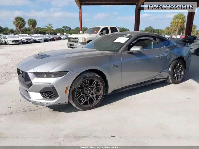 1FA6P8CF2S5415112 2025 Ford Mustang Gt Premium Fastback