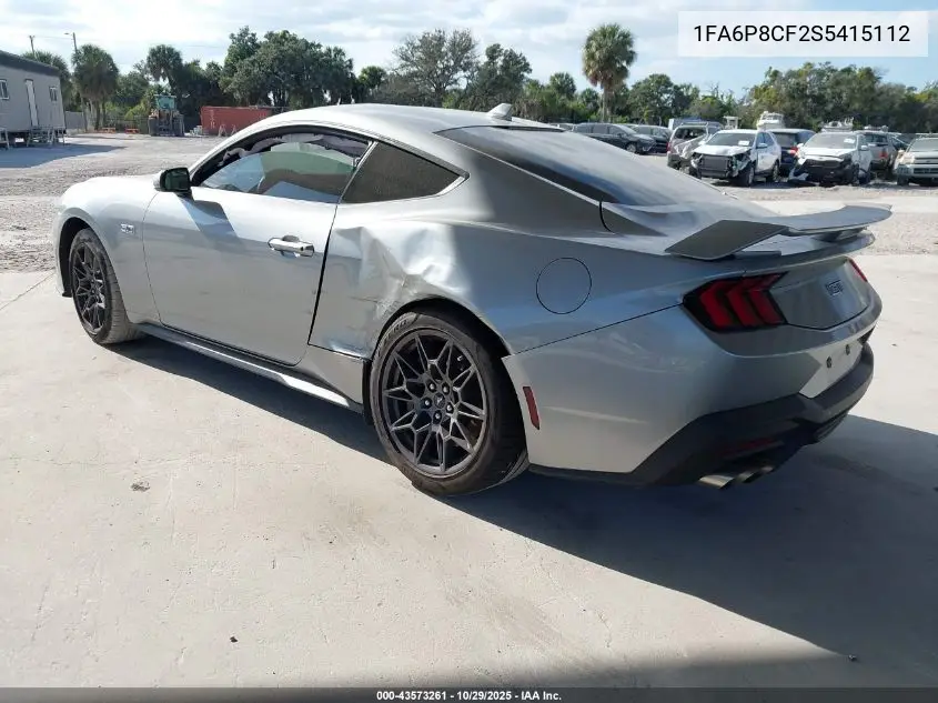1FA6P8CF2S5415112 2025 Ford Mustang Gt Premium Fastback
