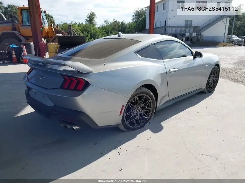 1FA6P8CF2S5415112 2025 Ford Mustang Gt Premium Fastback