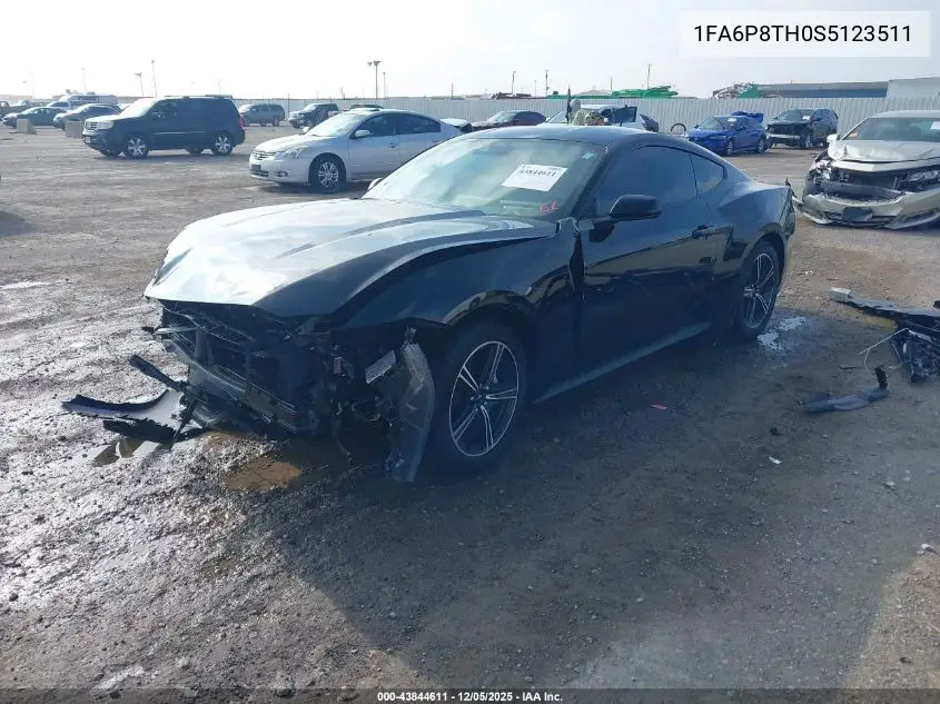 1FA6P8TH0S5123511 2025 Ford Mustang Ecoboost Fastback