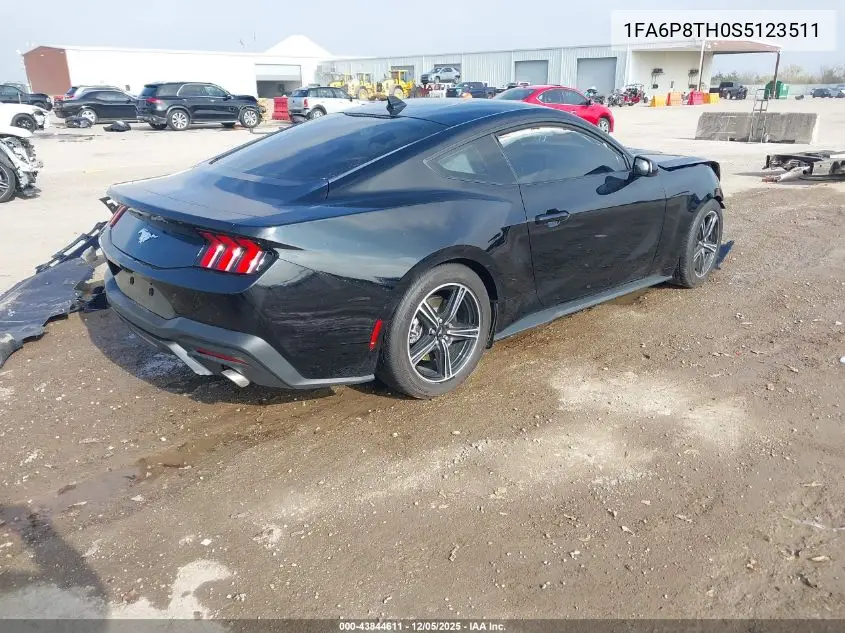1FA6P8TH0S5123511 2025 Ford Mustang Ecoboost Fastback