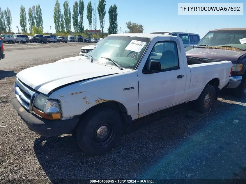 1FTYR10C0WUA67692 1998 Ford Ranger Splash/Xl/Xlt