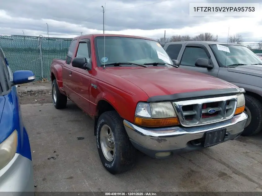 1FTZR15V2YPA95753 2000 Ford Ranger Xl/Xlt
