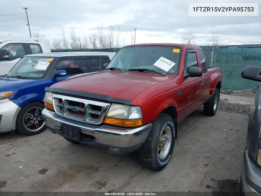 1FTZR15V2YPA95753 2000 Ford Ranger Xl/Xlt