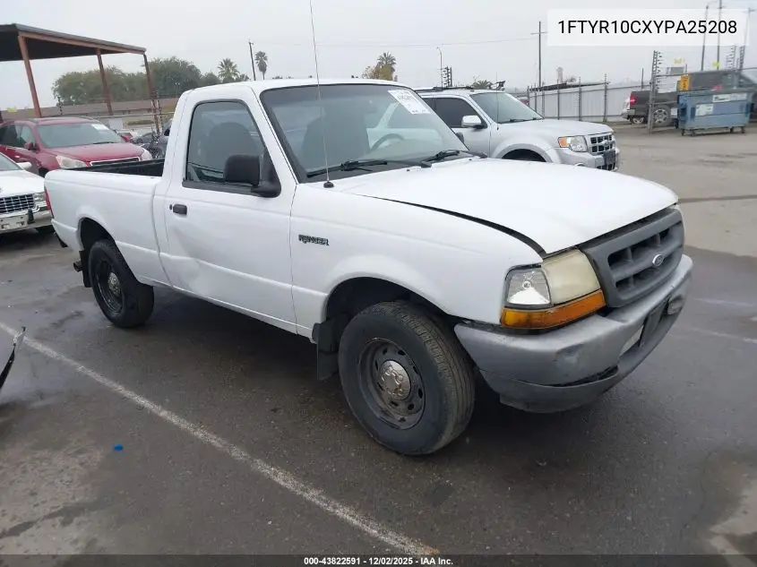 1FTYR10CXYPA25208 2000 Ford Ranger Xl/Xlt