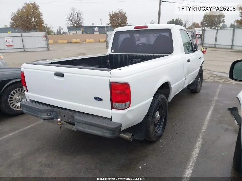 1FTYR10CXYPA25208 2000 Ford Ranger Xl/Xlt