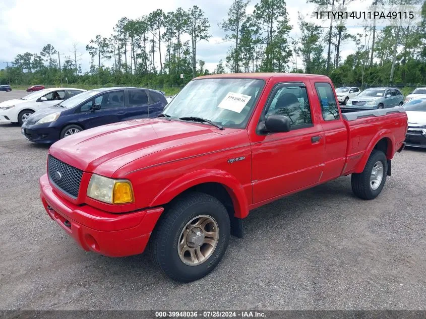 1FTYR14U11PA49115 2001 Ford Ranger Edge/Xl/Xlt