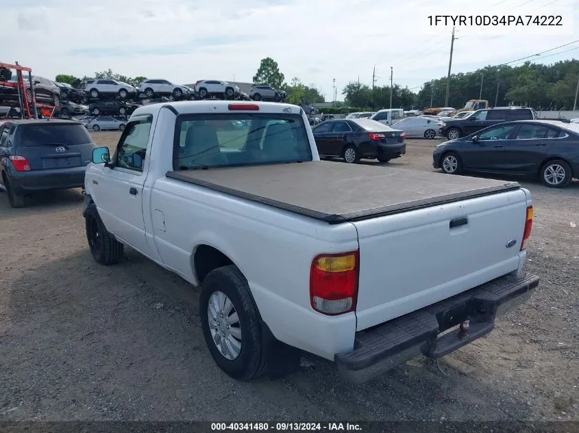 1FTYR10D34PA74222 2004 Ford Ranger