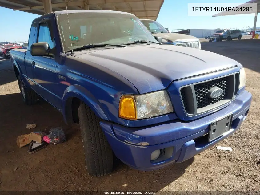 1FTYR14U04PA34285 2004 Ford Ranger Edge/Tremor/Xl/Xlt