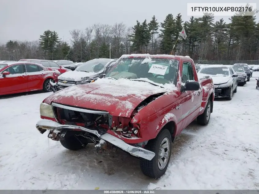 1FTYR10UX4PB02176 2004 Ford Ranger Edge/Xl/Xlt