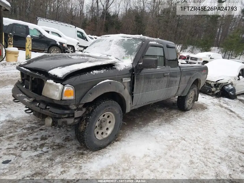 1FTZR45E26PA24793 2006 Ford Ranger Fx4 Level Ii/Fx4 Off-Road/Sport/Xlt