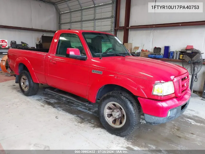 1FTYR10U17PA40753 2007 Ford Ranger Sport/Stx/Xl/Xlt