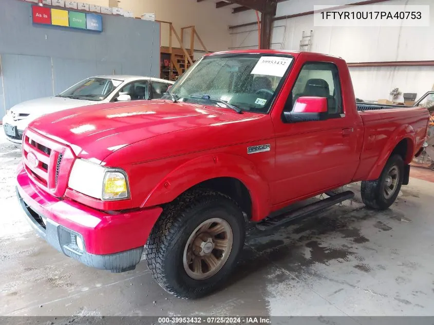 1FTYR10U17PA40753 2007 Ford Ranger Sport/Stx/Xl/Xlt