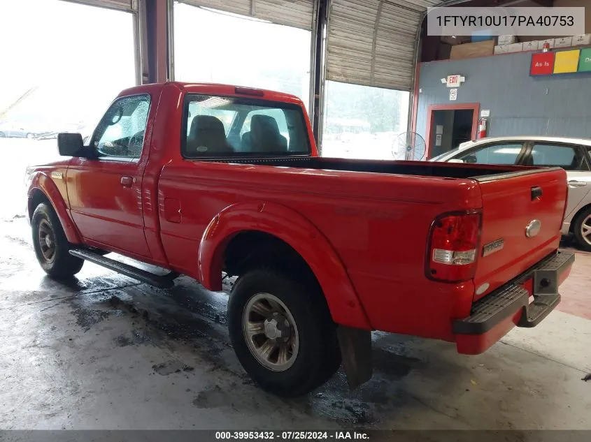 1FTYR10U17PA40753 2007 Ford Ranger Sport/Stx/Xl/Xlt